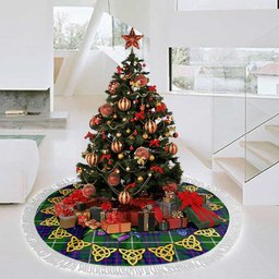 ScotsTee Shop Scottish MacIntyre Hunting Modern Thistle Celtic Knot Tartan Christmas Tree Skirt