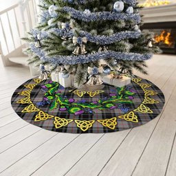 ScotsTee Shop Scottish Moffat Modern Thistle Celtic Knot Tartan Christmas Tree Skirt