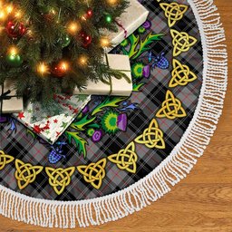 ScotsTee Shop Scottish Moffat Modern Thistle Celtic Knot Tartan Christmas Tree Skirt
