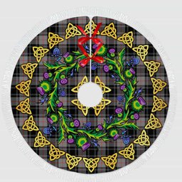 ScotsTee Shop Scottish Moffat Modern Thistle Celtic Knot Tartan Christmas Tree Skirt