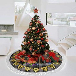 ScotsTee Shop Scottish Moffat Modern Thistle Celtic Knot Tartan Christmas Tree Skirt