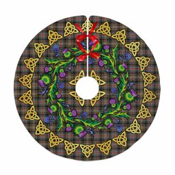 ScotsTee Shop Scottish Sutherland Weathered Thistle Celtic Knot Tartan Christmas Tree Skirt