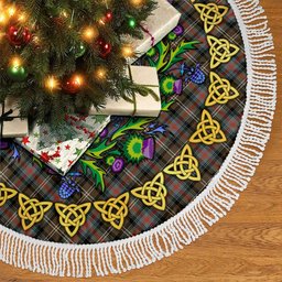 ScotsTee Shop Scottish Sutherland Weathered Thistle Celtic Knot Tartan Christmas Tree Skirt
