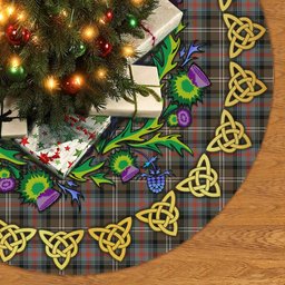 ScotsTee Shop Scottish Sutherland Weathered Thistle Celtic Knot Tartan Christmas Tree Skirt