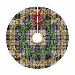ScotsTee Shop Scottish MacPherson Dress Ancient Thistle Celtic Knot Tartan Christmas Tree Skirt