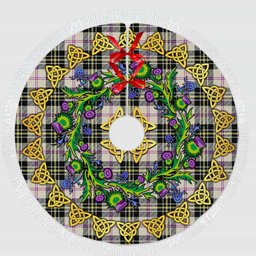 ScotsTee Shop Scottish MacPherson Dress Ancient Thistle Celtic Knot Tartan Christmas Tree Skirt