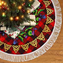 ScotsTee Shop Scottish Wemyss Modern Thistle Celtic Knot Tartan Christmas Tree Skirt