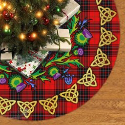 ScotsTee Shop Scottish Wemyss Modern Thistle Celtic Knot Tartan Christmas Tree Skirt