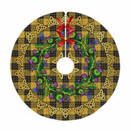 ScotsTee Shop Scottish MacLeod of Lewis Ancient Thistle Celtic Knot Tartan Christmas Tree Skirt