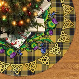 ScotsTee Shop Scottish MacLeod of Lewis Ancient Thistle Celtic Knot Tartan Christmas Tree Skirt
