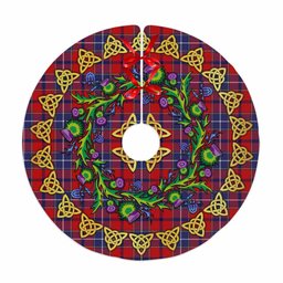 ScotsTee Shop Scottish Wishart Dress Thistle Celtic Knot Tartan Christmas Tree Skirt