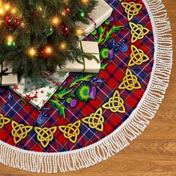 ScotsTee Shop Scottish Wishart Dress Thistle Celtic Knot Tartan Christmas Tree Skirt