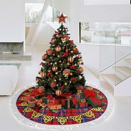 ScotsTee Shop Scottish Wishart Dress Thistle Celtic Knot Tartan Christmas Tree Skirt