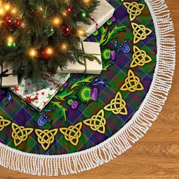 ScotsTee Shop Scottish Stewart of Appin Hunting Modern Thistle Celtic Knot Tartan Christmas Tree Skirt
