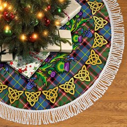 ScotsTee Shop Scottish Stirling & Bannockburn District Thistle Celtic Knot Tartan Christmas Tree Skirt