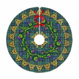 ScotsTee Shop Scottish MacNeill of Colonsay Ancient Thistle Celtic Knot Tartan Christmas Tree Skirt