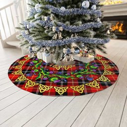 ScotsTee Shop Scottish Marjoribanks Thistle Celtic Knot Tartan Christmas Tree Skirt