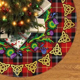 ScotsTee Shop Scottish Marjoribanks Thistle Celtic Knot Tartan Christmas Tree Skirt