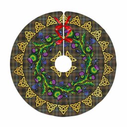 ScotsTee Shop Scottish Stewart Hunting Weathered Thistle Celtic Knot Tartan Christmas Tree Skirt