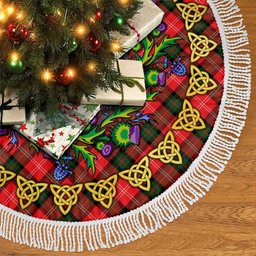 ScotsTee Shop Scottish Nesbitt Modern Thistle Celtic Knot Tartan Christmas Tree Skirt