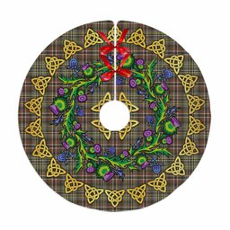 ScotsTee Shop Scottish Scott Green Weathered Thistle Celtic Knot Tartan Christmas Tree Skirt