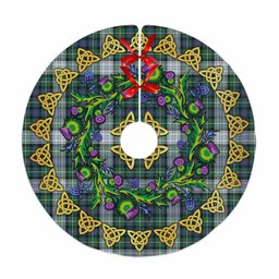 ScotsTee Shop Scottish MacKenzie Dress Ancient Thistle Celtic Knot Tartan Christmas Tree Skirt
