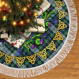 ScotsTee Shop Scottish MacKenzie Dress Ancient Thistle Celtic Knot Tartan Christmas Tree Skirt