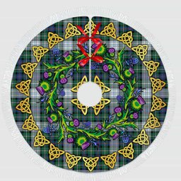 ScotsTee Shop Scottish MacKenzie Dress Ancient Thistle Celtic Knot Tartan Christmas Tree Skirt