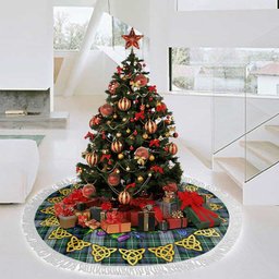 ScotsTee Shop Scottish MacKenzie Dress Ancient Thistle Celtic Knot Tartan Christmas Tree Skirt