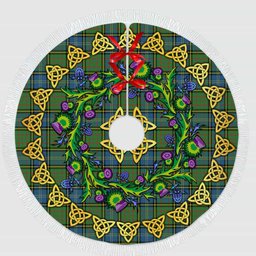 ScotsTee Shop Scottish MacMillan Hunting Ancient Thistle Celtic Knot Tartan Christmas Tree Skirt