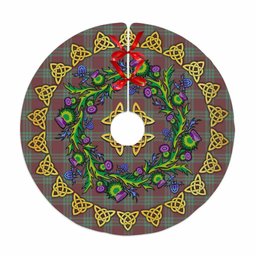 ScotsTee Shop Scottish MacGregor Hunting Ancient Thistle Celtic Knot Tartan Christmas Tree Skirt