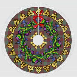 ScotsTee Shop Scottish MacGregor Hunting Ancient Thistle Celtic Knot Tartan Christmas Tree Skirt