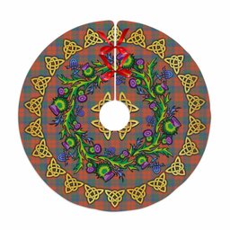 ScotsTee Shop Scottish Robertson Ancient Thistle Celtic Knot Tartan Christmas Tree Skirt
