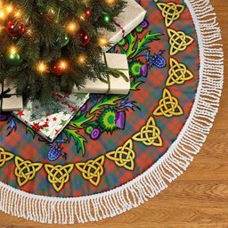 ScotsTee Shop Scottish Robertson Ancient Thistle Celtic Knot Tartan Christmas Tree Skirt