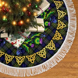 ScotsTee Shop Scottish MacLaren Modern Thistle Celtic Knot Tartan Christmas Tree Skirt