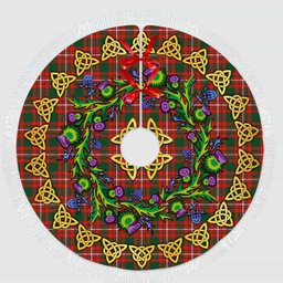 ScotsTee Shop Scottish Princess Margaret Thistle Celtic Knot Tartan Christmas Tree Skirt