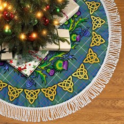 ScotsTee Shop Scottish MacIntyre Hunting Ancient Thistle Celtic Knot Tartan Christmas Tree Skirt
