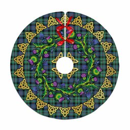 ScotsTee Shop Scottish Rose Hunting Ancient Thistle Celtic Knot Tartan Christmas Tree Skirt