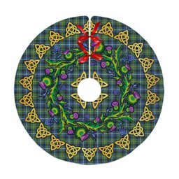ScotsTee Shop Scottish MacNeill of Barra Ancient Thistle Celtic Knot Tartan Christmas Tree Skirt
