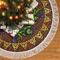 ScotsTee Shop Scottish MacKintosh Hunting Weathered Thistle Celtic Knot Tartan Christmas Tree Skirt