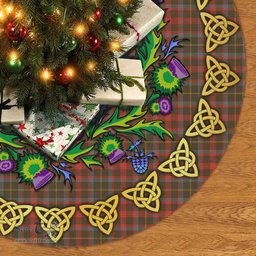ScotsTee Shop Scottish MacKintosh Hunting Weathered Thistle Celtic Knot Tartan Christmas Tree Skirt