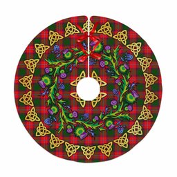 ScotsTee Shop Scottish Rattray Modern Thistle Celtic Knot Tartan Christmas Tree Skirt