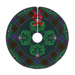ScotsTee Shop Scottish Brodie Hunting Modern Clan Scottish Thistle Flower Round Leaf Tartan Christmas Tree Skirt