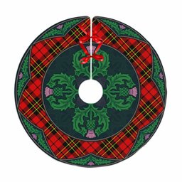 ScotsTee Shop Scottish Brodie Modern Clan Scottish Thistle Flower Round Leaf Tartan Christmas Tree Skirt