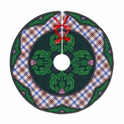 ScotsTee Shop Scottish Boswell Modern Clan Scottish Thistle Flower Round Leaf Tartan Christmas Tree Skirt