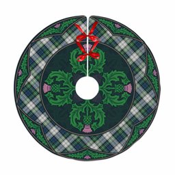 ScotsTee Shop Scottish Gordon Dress Ancient Clan Scottish Thistle Flower Round Leaf Tartan Christmas Tree Skirt