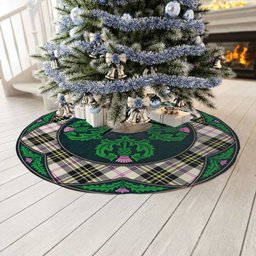 ScotsTee Shop Scottish MacPherson Dress Ancient Clan Scottish Thistle Flower Round Leaf Tartan Christmas Tree Skirt