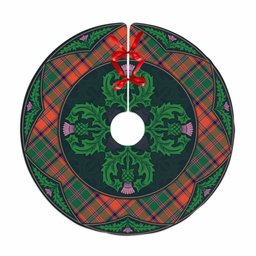 ScotsTee Shop Scottish Stewart of Appin Ancient Clan Scottish Thistle Flower Round Leaf Tartan Christmas Tree Skirt