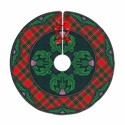 ScotsTee Shop Scottish Spens Modern Clan Scottish Thistle Flower Round Leaf Tartan Christmas Tree Skirt