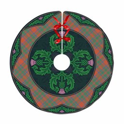 ScotsTee Shop Scottish MacKintosh Ancient Clan Scottish Thistle Flower Round Leaf Tartan Christmas Tree Skirt